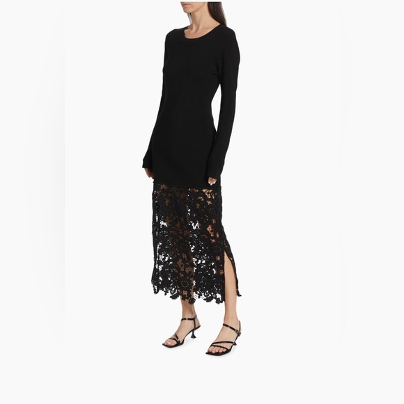 Sea New York Black Lace Sabine knit Midi Dress. Small NWT - Picture 2 of 6